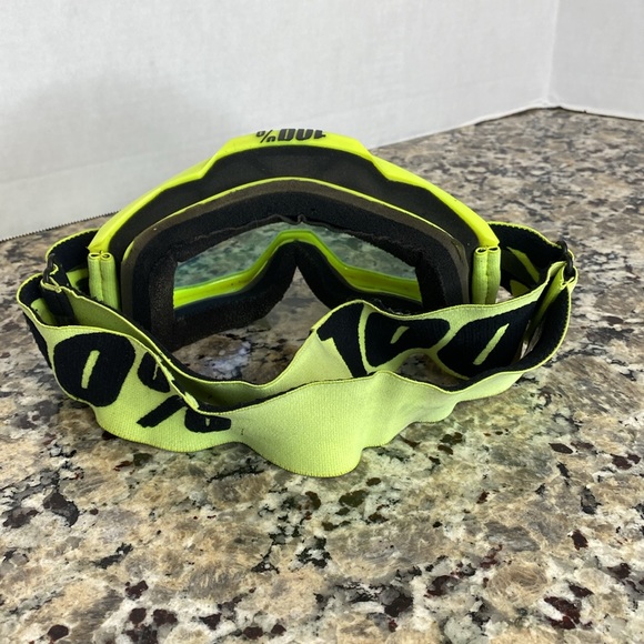 100% Accuri Goggles - Flo Yellow Adult Motorcycle Ski Sled Snowboard - Picture 4 of 6